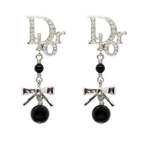 dior ribbon earrings